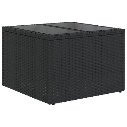 Set Divani Da Giardino 5 Pz Con Cuscini In Polyrattan Nero