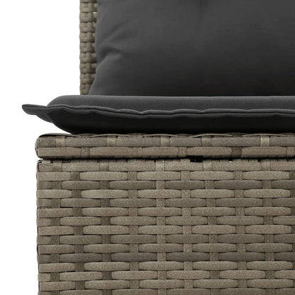 Set Divani Da Giardino 4 Pz Con Cuscini In Polyrattan Grigio