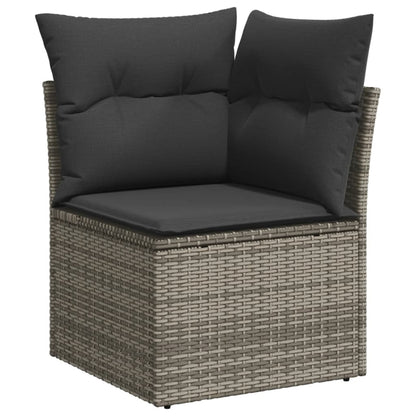 Set Divano Da Giardino 5 Pz Con Cuscini Grigio In Polyrattan