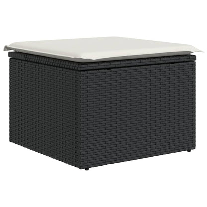 Set Divani Da Giardino 5 Pz Con Cuscini In Polyrattan Nero