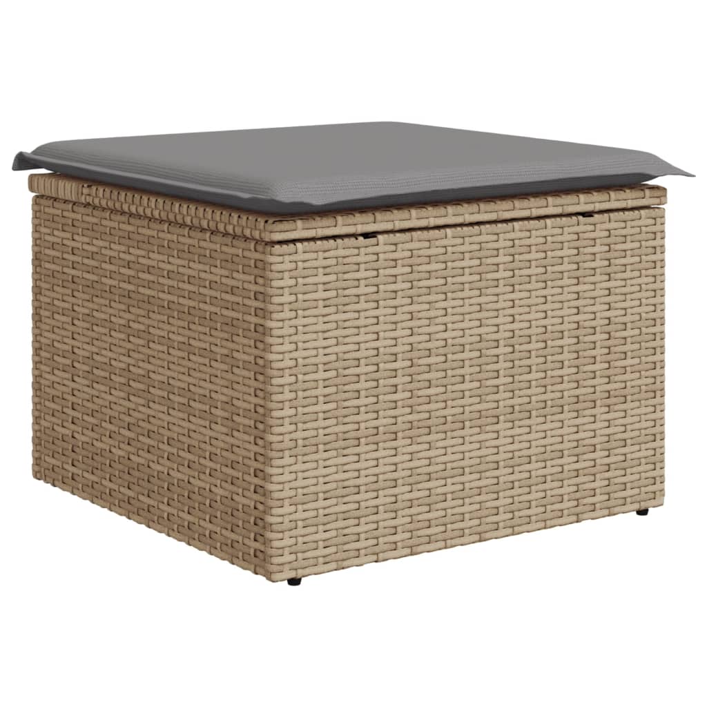 Set Divano Da Giardino 6 Pz Con Cuscini Beige Misto Polyrattan