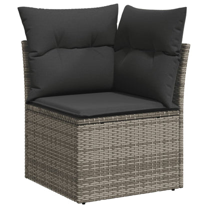 Set Divano Da Giardino 5 Pz Con Cuscini Grigio In Polyrattan