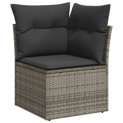 Set Divano Da Giardino 6 Pz Con Cuscini Grigio In Polyrattan