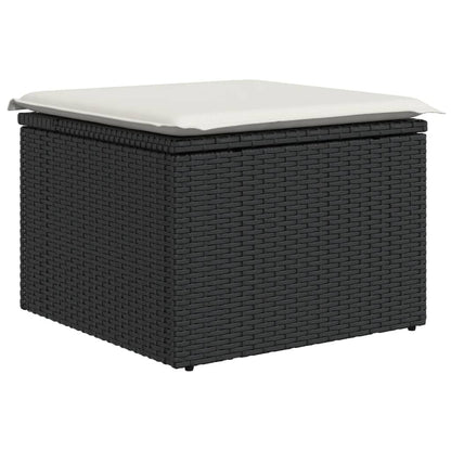 Set Divani Da Giardino 5 Pz Con Cuscini In Polyrattan Nero