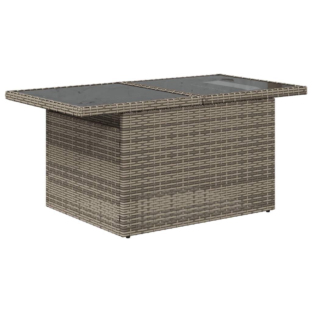 Set Divano Da Giardino 5 Pz Con Cuscini Grigio In Polyrattan