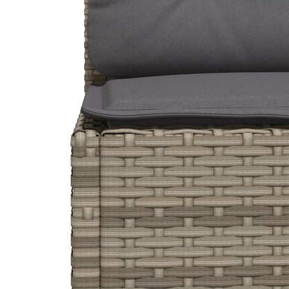 Set Divano Da Giardino 5 Pz Con Cuscini Grigio In Polyrattan