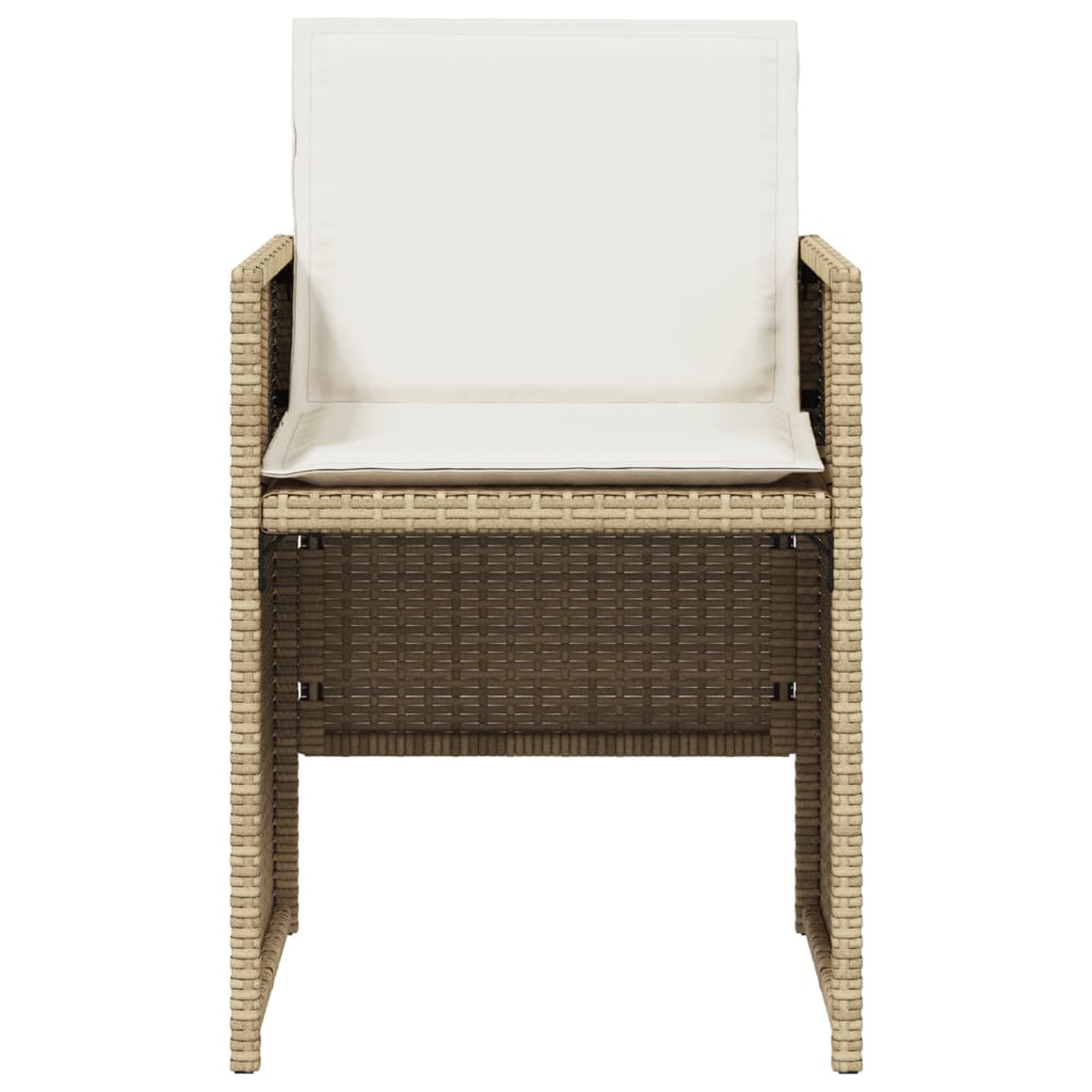 Sedie Da Giardino Con Cuscini 4 Pz Beige In Polyrattan