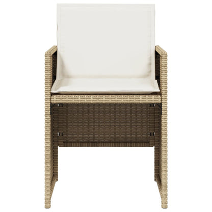 Sedie Da Giardino Con Cuscini 4 Pz Beige In Polyrattan