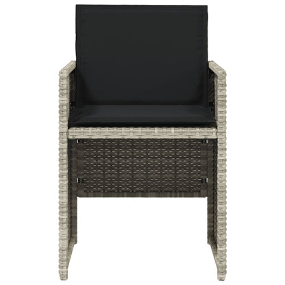 Sedie Da Giardino Con Cuscini 4 Pz Grigio Chiaro In Polyrattan