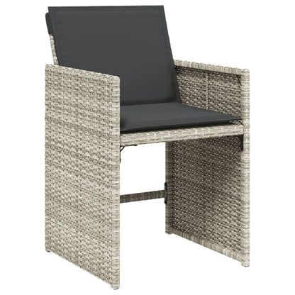 Sedie Da Giardino Con Cuscini 4 Pz Grigio Chiaro In Polyrattan