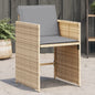 Sedie Da Giardino Con Cuscini 4 Pz Beige Misto In Polyrattan