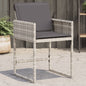 Sedie Da Giardino Con Cuscini 4 Pz Grigio Chiaro In Polyrattan