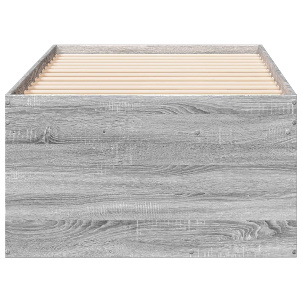 Divano Letto Con Cassetti Grigio Sonoma 75x190 Cm Multistrato