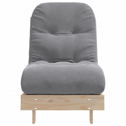 Divano Letto Futon Con Materasso 60x206x11 Legno Massello Pino