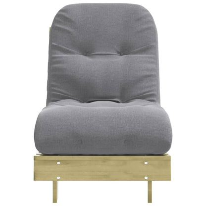 Divano Letto Futon Con Materasso 60x206x11cm Pino Impregnato