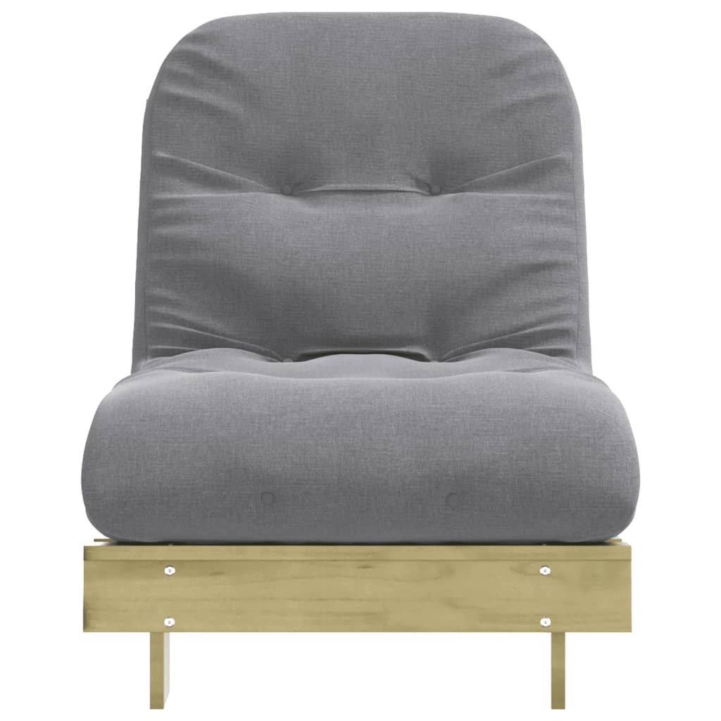 Divano Letto Futon Con Materasso 70x206x11cm Pino Impregnato