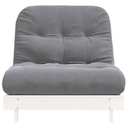 Divano Letto Futon Con Materasso Bianco 80x206x11cm Legno Pino