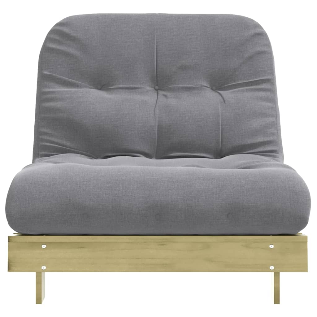 Divano Letto Futon Con Materasso 80x206x11cm Pino Impregnato