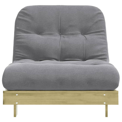 Divano Letto Futon Con Materasso 90x206x11cm Pino Impregnato