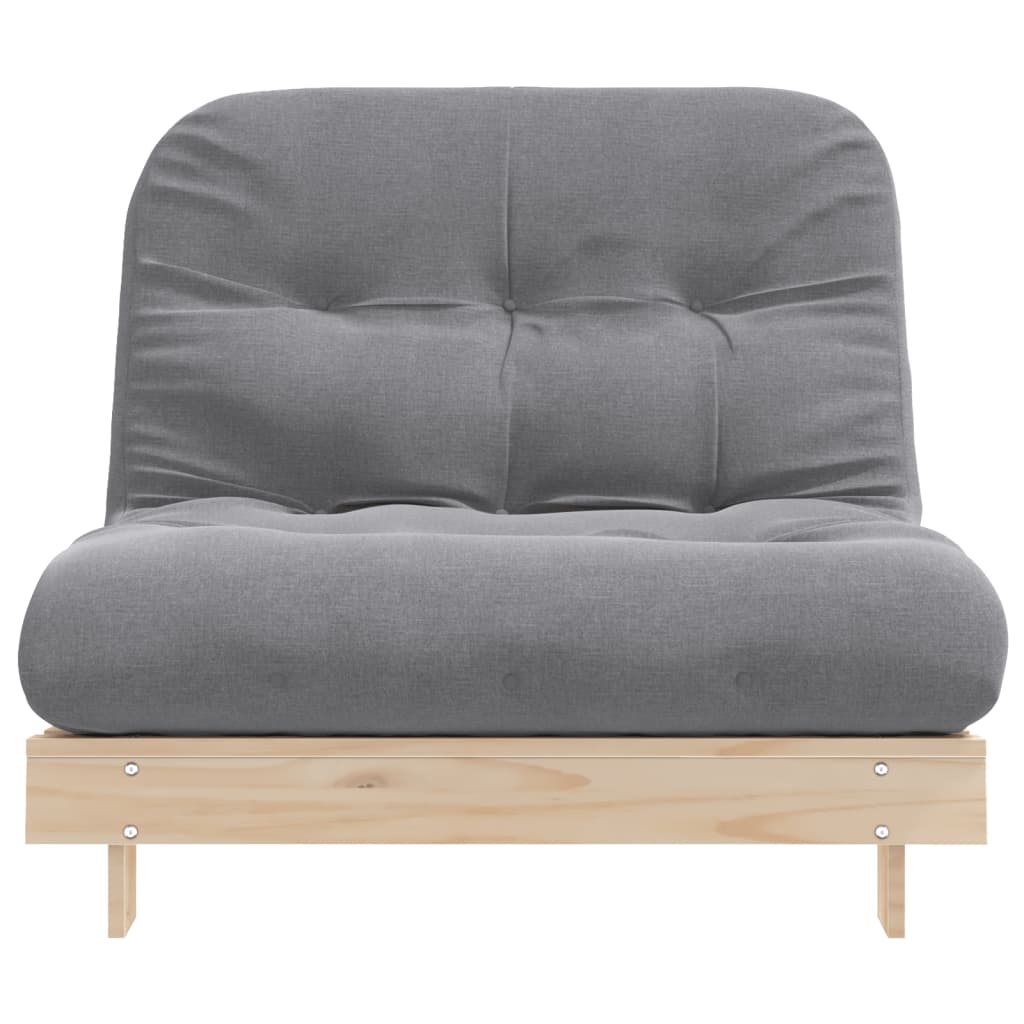 Divano Letto Futon Con Materasso 100x206x11 Legno Massello Pino