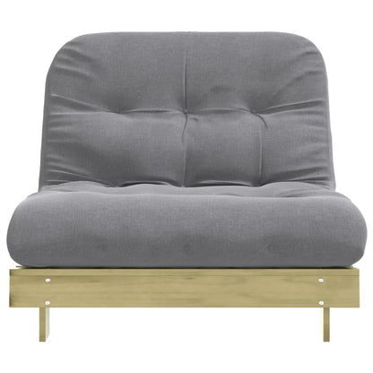 Divano Letto Futon Con Materasso 100x206x11cm Pino Impregnato