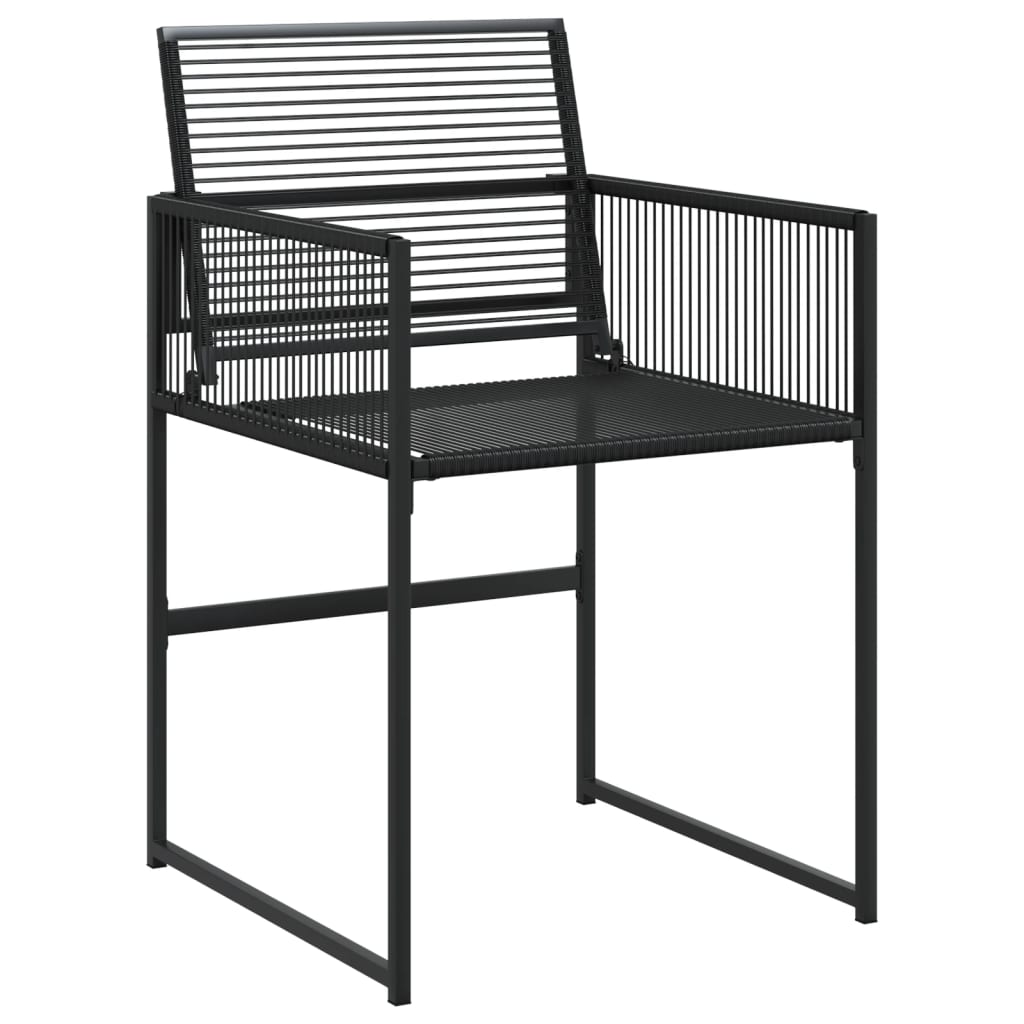 Set Da Pranzo Da Giardino 5 Pz Nero In Polyrattan