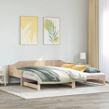 Divano Letto Con Letto Estraibile 80x200cm Legno Massello Pino