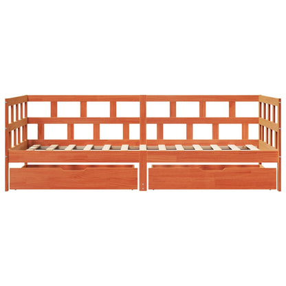 Divano Letto Con Cassetti Senza Materasso 90x190 Cm Legno