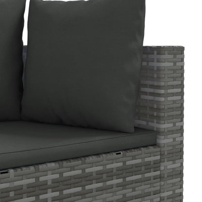 Set Divani Da Giardino 4 Pz Con Cuscini In Polyrattan Grigio