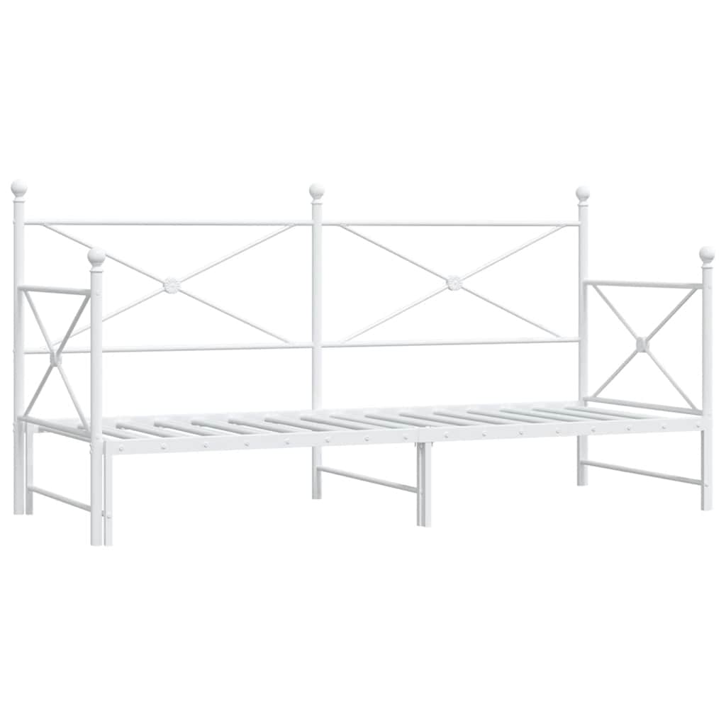 Divano Letto Estraibile Senza Materasso Bianco 90x200cm Acciaio