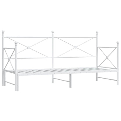 Divano Letto Estraibile Senza Materasso Bianco 90x200cm Acciaio