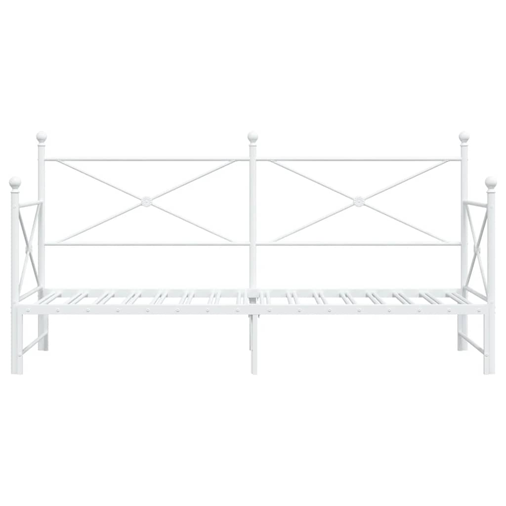 Divano Letto Estraibile Senza Materasso Bianco 90x200cm Acciaio