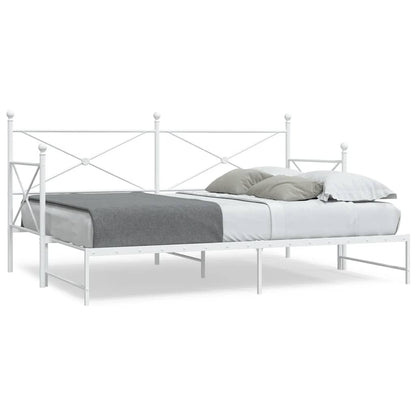 Divano Letto Estraibile Senza Materasso Bianco 90x200cm Acciaio