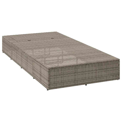 Lettino Prendisole Con Cuscino Galleggiante Grigio Polyrattan