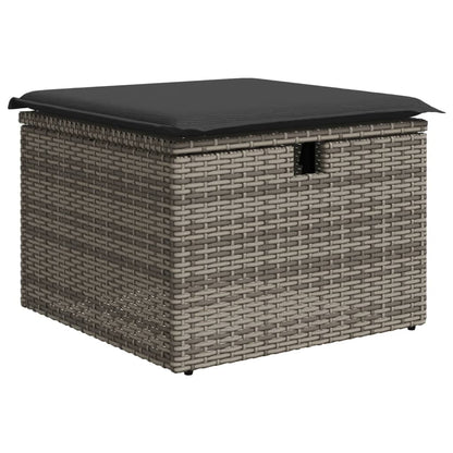 Set Divani Da Giardino 4 Pz Con Cuscini In Polyrattan Grigio