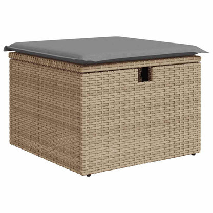 Set Divano Da Giardino 5 Pz Con Cuscini Beige In Polyrattan