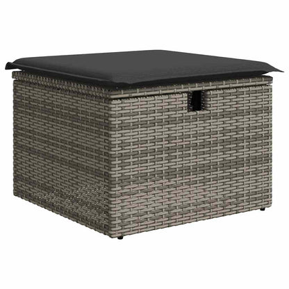 Set Divano Da Giardino 5 Pz Con Cuscini Grigio In Polyrattan