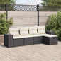 Set Divani Da Giardino 5 Pz Con Cuscini In Polyrattan Nero