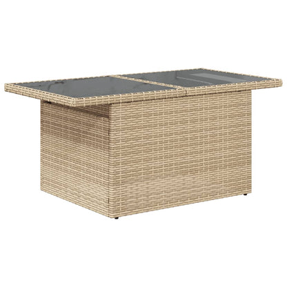 Set Divano Da Giardino 5 Pz Con Cuscini Beige In Polyrattan