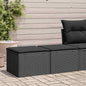 Set Divani Da Giardino Con Cuscini 2 Pz Nero Polyrattan Acacia